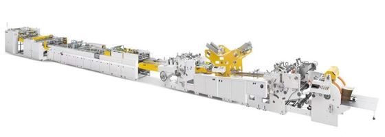 180-350gsm শীট স্কয়ার নীচে শপিং পেপার ব্যাগ গঠনের মেশিন হ্যান্ডেল গর্ত সহ