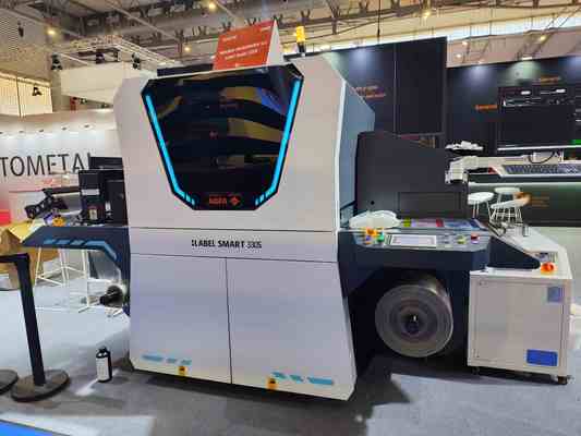 216 মিমি ডিজিটাল লেবেল ইউভি প্রেস, 1200*600 ডিপিআই রেজোলিউশন এবং 10মি/মিনিট - 75মি/মিনিট প্রিন্টিং স্পিড সহ