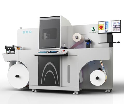 স্বয়ংক্রিয় ডিজিটাল লেবেল অলঙ্করণ মেশিন ফয়েল স্ট্যাম্পিং এবং বার্নিশিং প্রিন্টিং